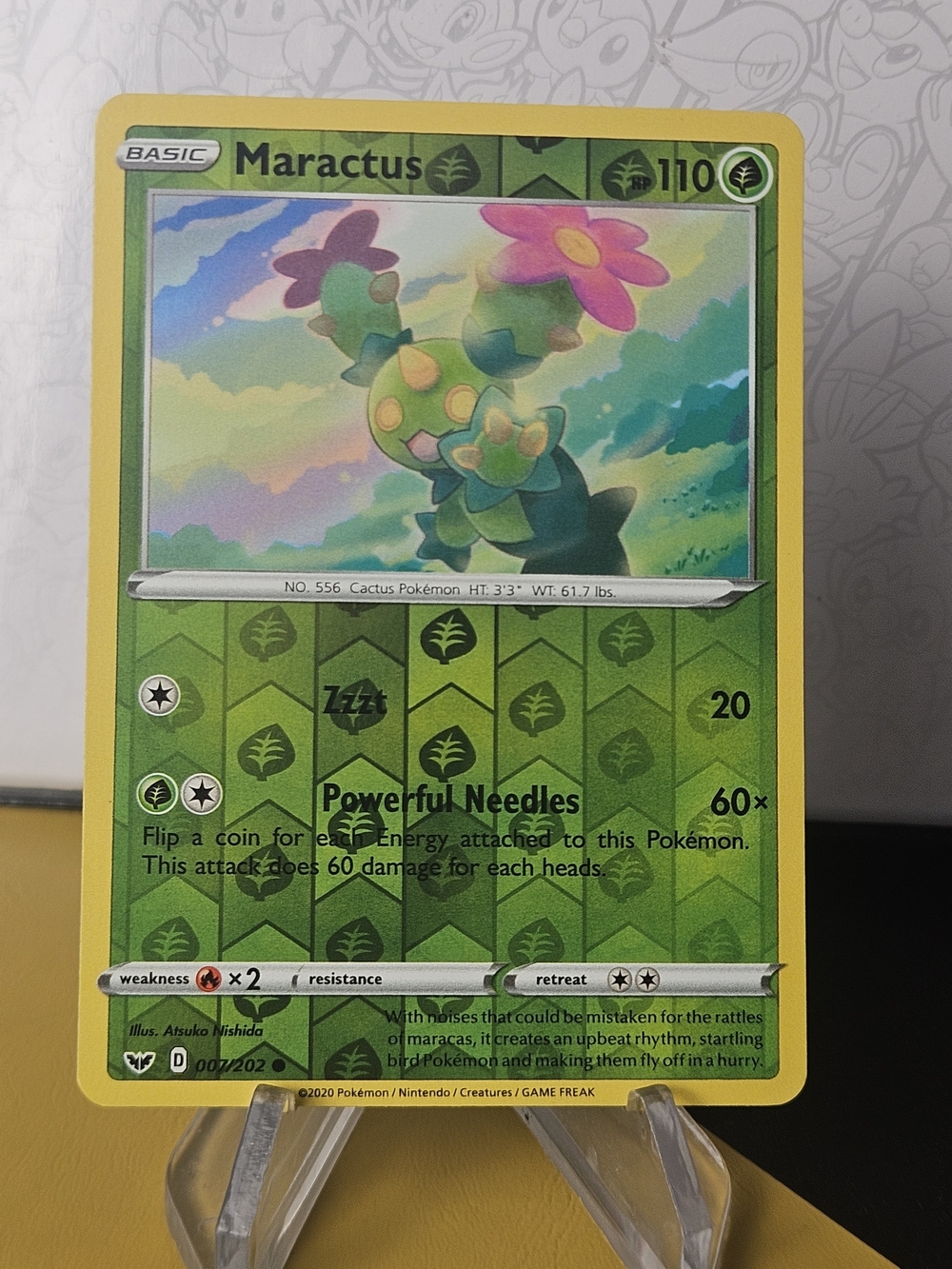 Maractus 007/202 Pokemon TCG Reverse Holo Rare